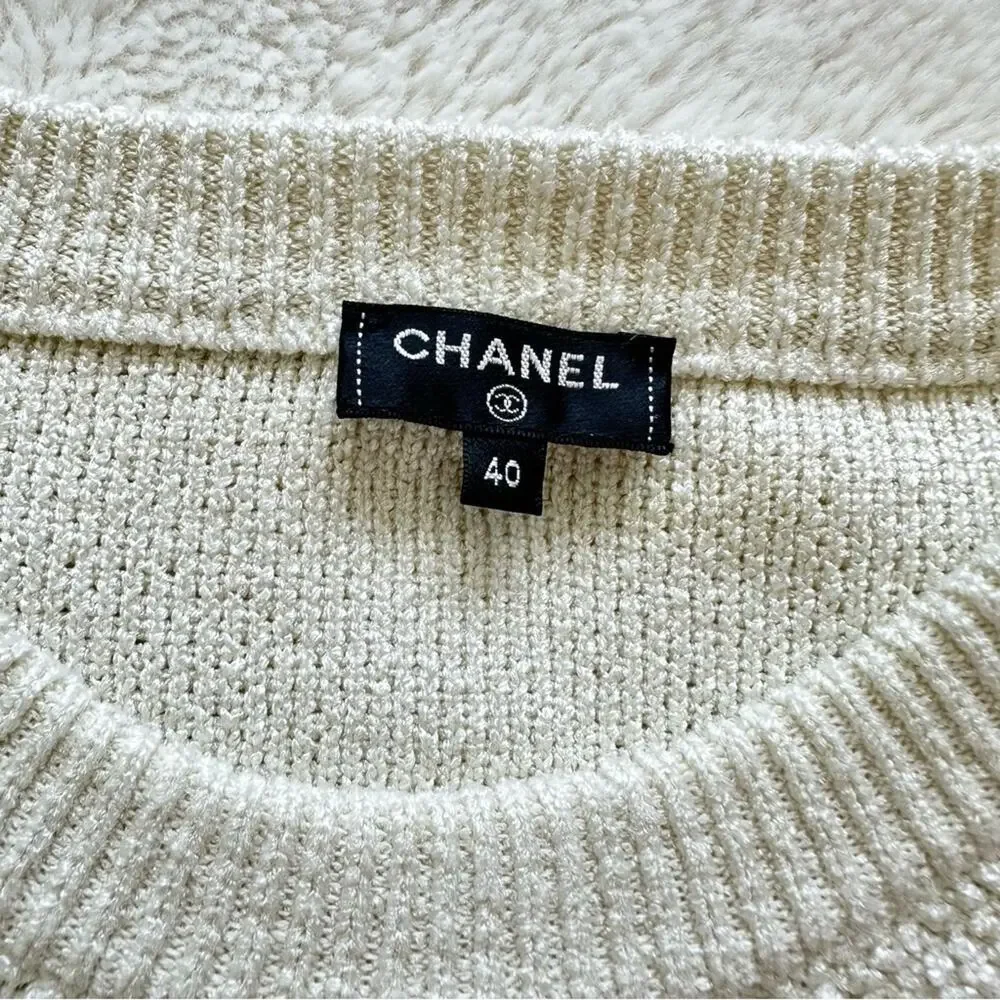 NEW!!! CHANEL 18C PARIS GREECE EMBROIDERED POOLOVER SWEATER FR 40 US 8